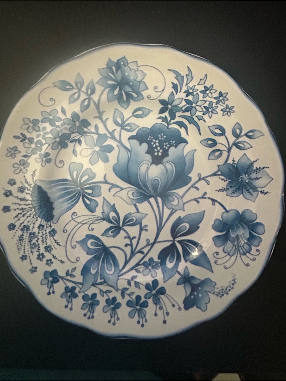 222 Fifth “Ionia Collection”Blue and White  porcelain Salad Plate- set of four